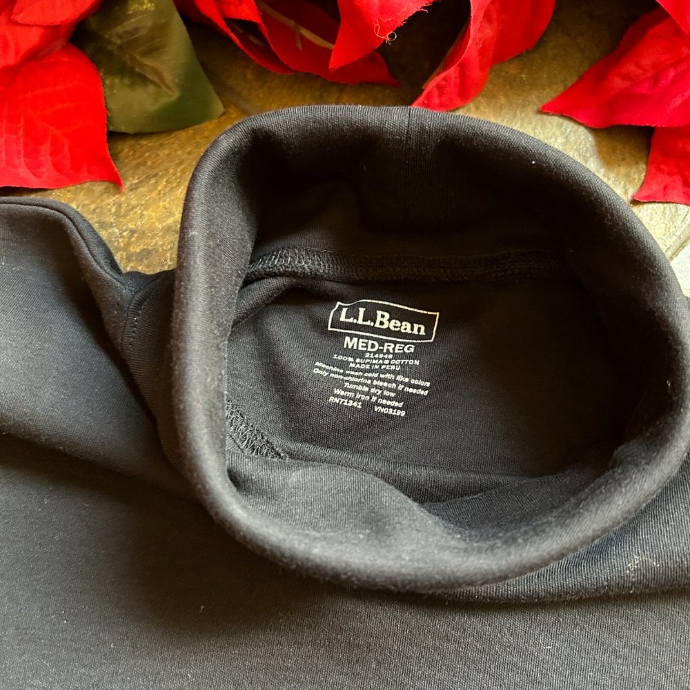 L.L. Bean Pima Cotton Turtleneck in Black - Picture 10 of 12